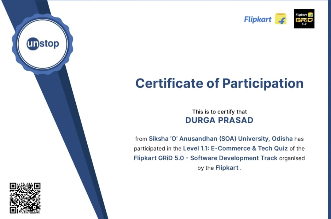 YAY !! THAT'S Flipkart participating Certificate 